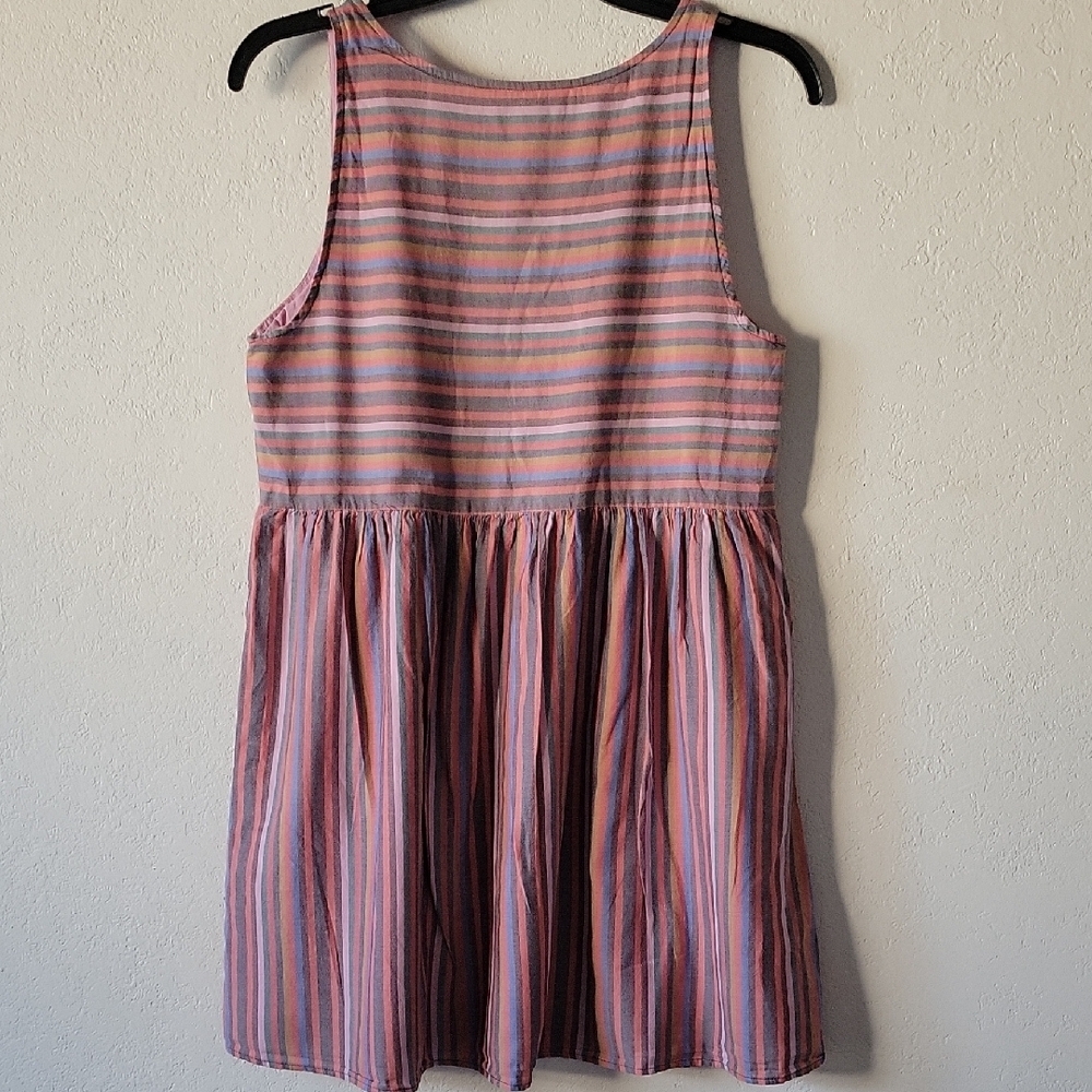 Madewell Striped Sleeveless Button-Down Sz L Dress - Picture 4 of 11